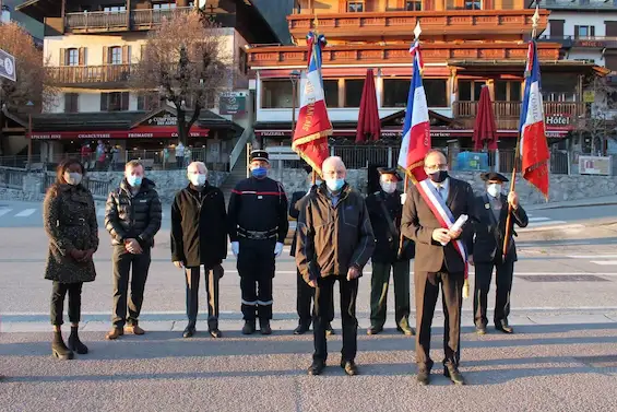 Cérémonie. 11 novembre 2020 au monument aux morts du Grand-Bornand