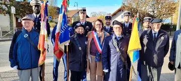 Représentation du souvenir français comité d'Annemasse au cérémonie du 11 Novembre 2025 à Neydens et à Annemasse