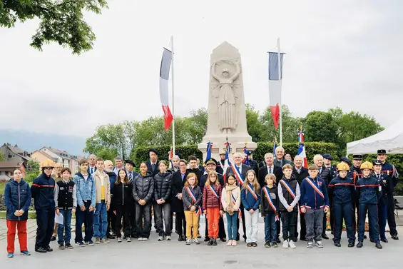 Bonneville— Ayze, Cote d'Hyot, le Pontchy, Victoire de 1945 : une cérémonie placée sous le signe de la jeunesse