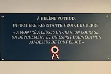 Cluses — Plaque commémorative Hélène-Louise Puthod