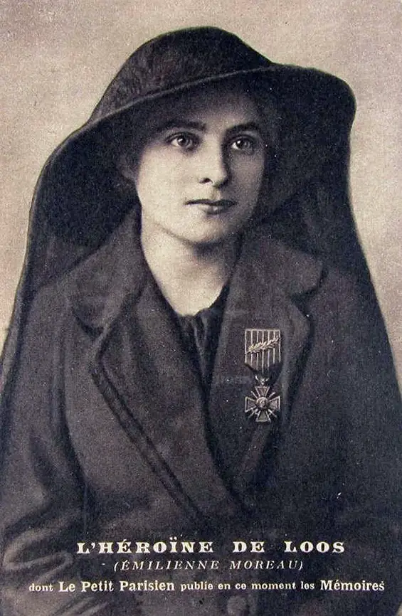 Émilienne MOREAU-EVRARD croix de guerre, héroine de Loos