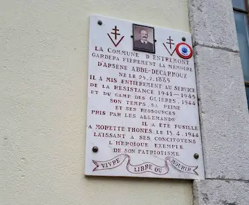  Plaque  Arsène Abbé-Décarroux