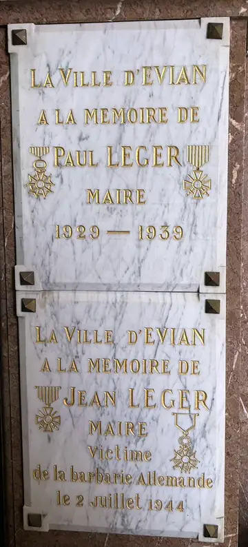  Plaque Jean Léger