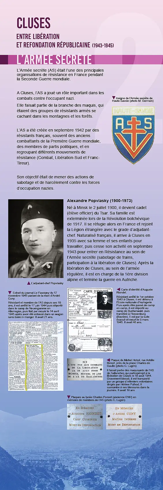Cluses — Dix tableaux racontent l&rsquo;histoire clusienne durant la Seconde Guerre