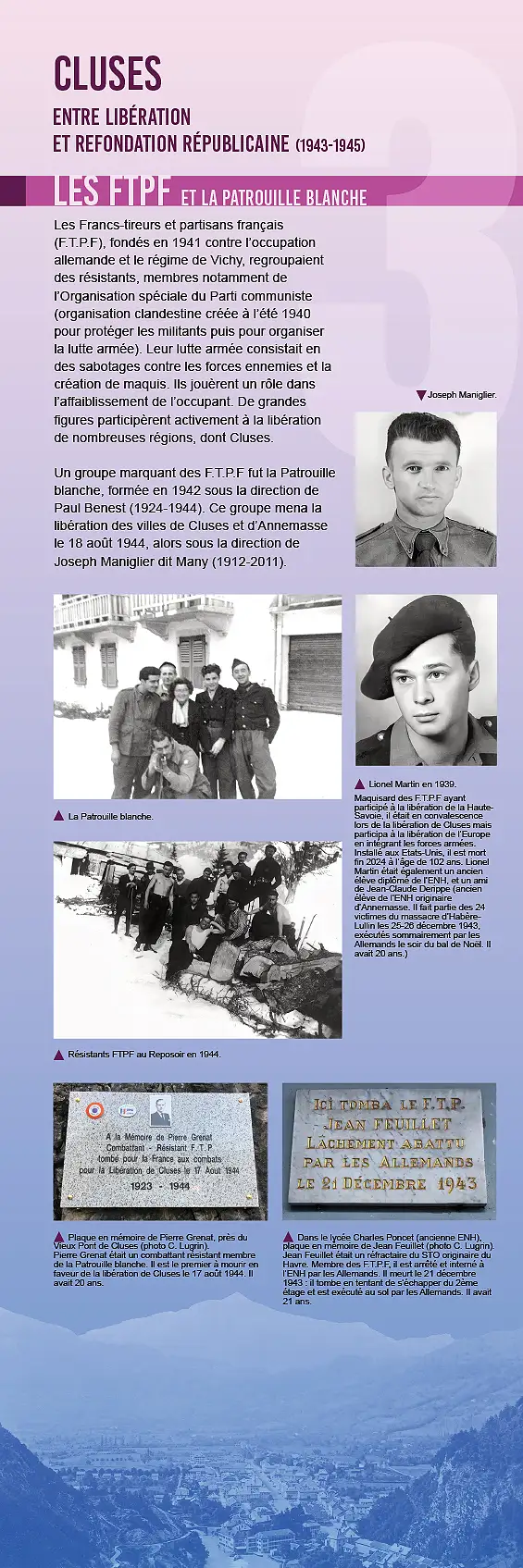 Cluses — Dix tableaux racontent l&rsquo;histoire clusienne durant la Seconde Guerre