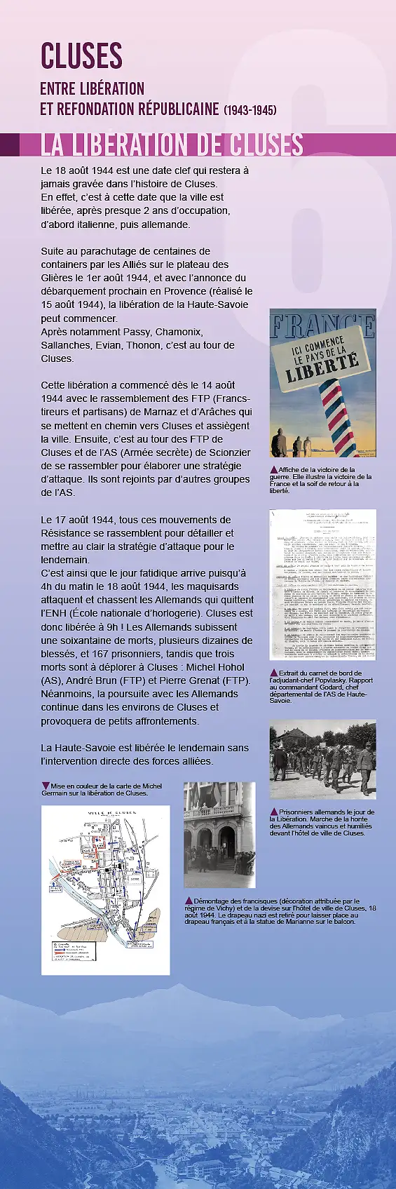 Cluses — Dix tableaux racontent l&rsquo;histoire clusienne durant la Seconde Guerre