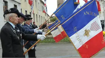 Faverges commémore armistice 11 novembre 2024 : Les porte-drapeaux des associations patriotiques ont participé à toutes les cérémonies de la communauté de communes et de Montmin. Photo Le DL/M.M.