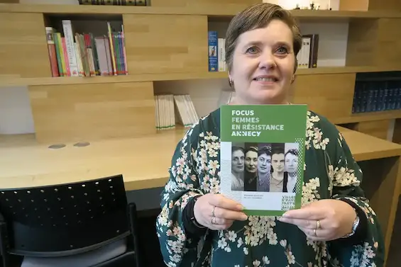 Focus, femmes en résistance, Annect. L'autrice Céline Barbier-Kezel. Photo Le DL /Colette Lanie