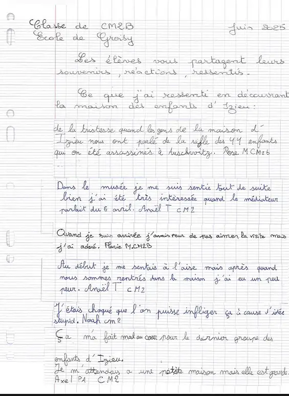 À Izieu, les enfants de Groisy découvrent l’Histoire