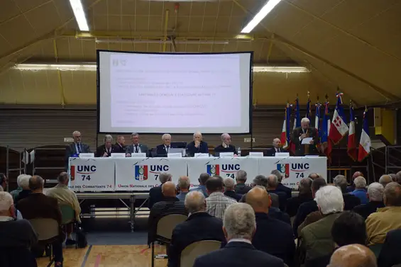 La Délégation du Souvenir Français de Haute-Savoie était présente à l’assemblée générale statutaire de l’UNC 74, présidée par son président, M. Jean-Paul Ducimetière.