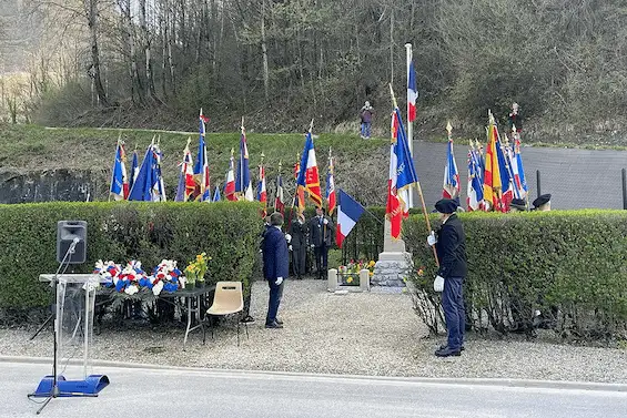 Marignier — Stèle des fusillés, 80e anniversaire, BAUD DORIZ et DEIANA