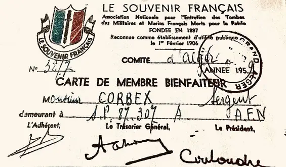 Remise de la cravate du Souvenir Français à Monsieur Michel Corbex