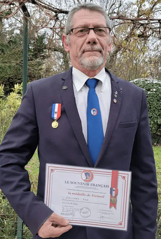 René Gaillard a reçu la médaille de Vermeil du souvenir français