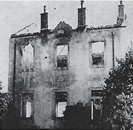 L'école de Bonnatrait incendiée lors des événements du 23 juillet 1944 à Sciez