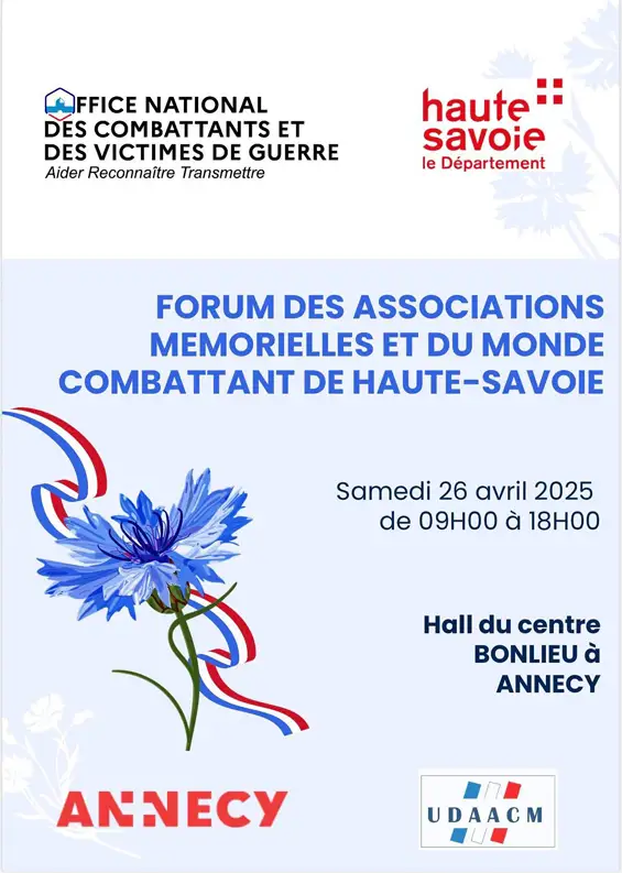Le Souvenir Français 74 présent à la 2nd édition du Forum des associations mémorielles