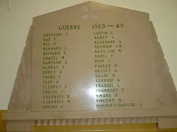 Thonon — Plaque école saint-Joseph 1939-1945