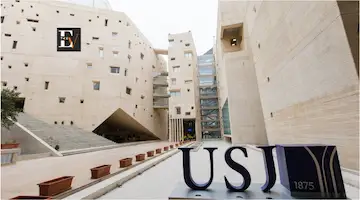 Université Saint Joseph de Beyrouth - Pose plaque commémorative attentat Drakkar 23 octobre 1983
