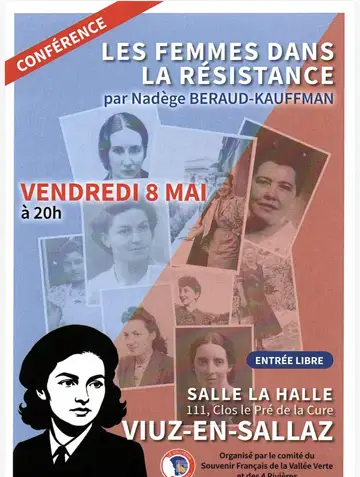 Viuz-en-Sallaz — Conférence : Les femmes dans La Résistance par Nadège Beraud-Kauffman le 8 mai 2026
