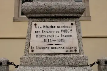 Vougy — Plaque aux enfants de Vougy morts en 1914-1919